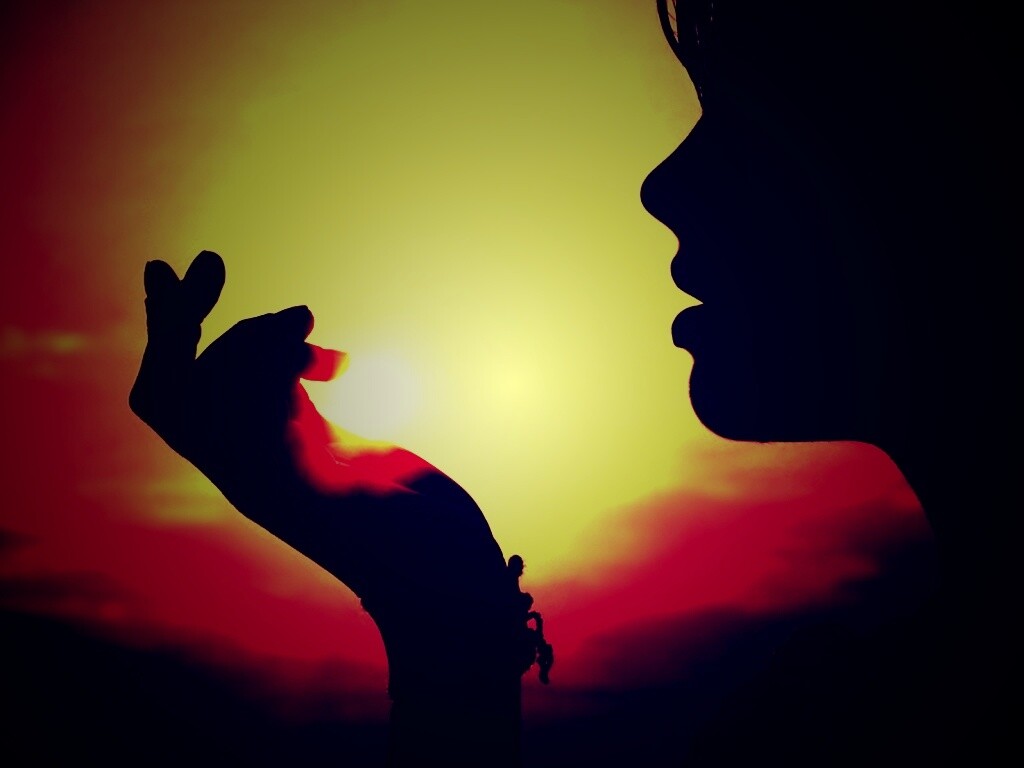 Солнце в ладони обои