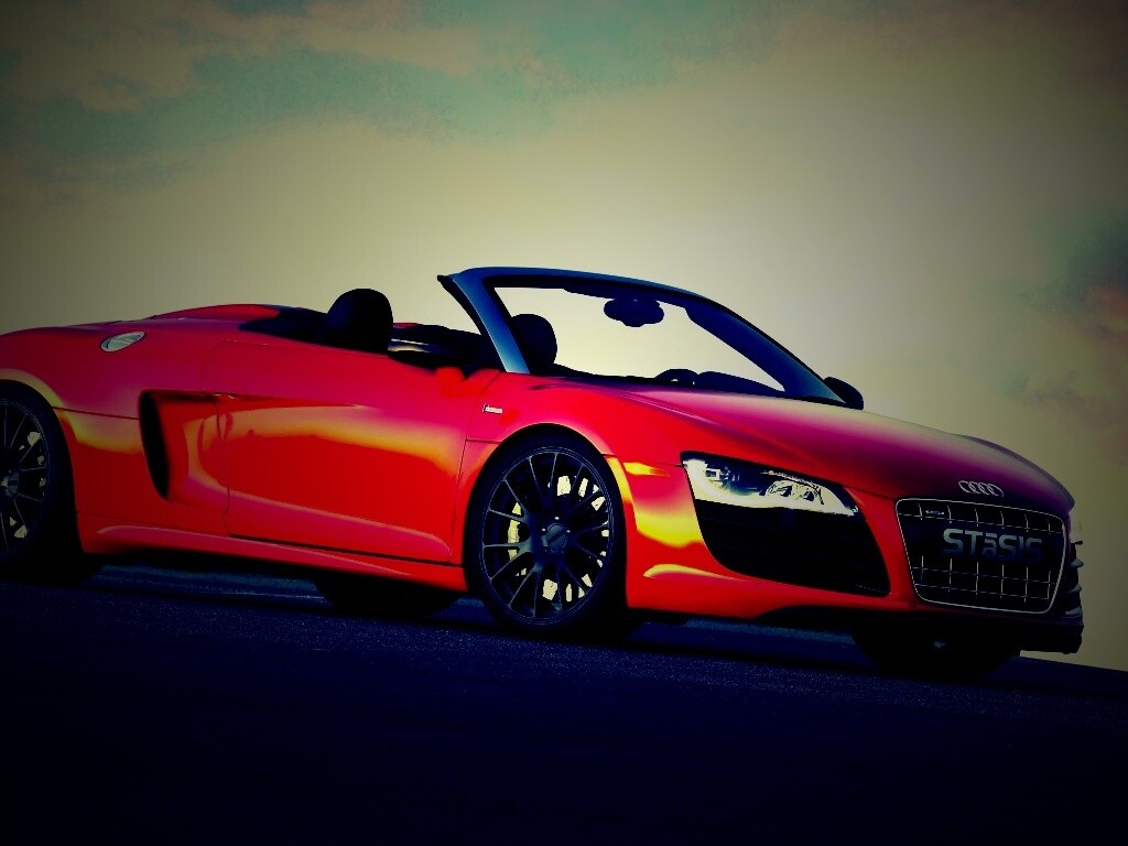 Красная Audi обои