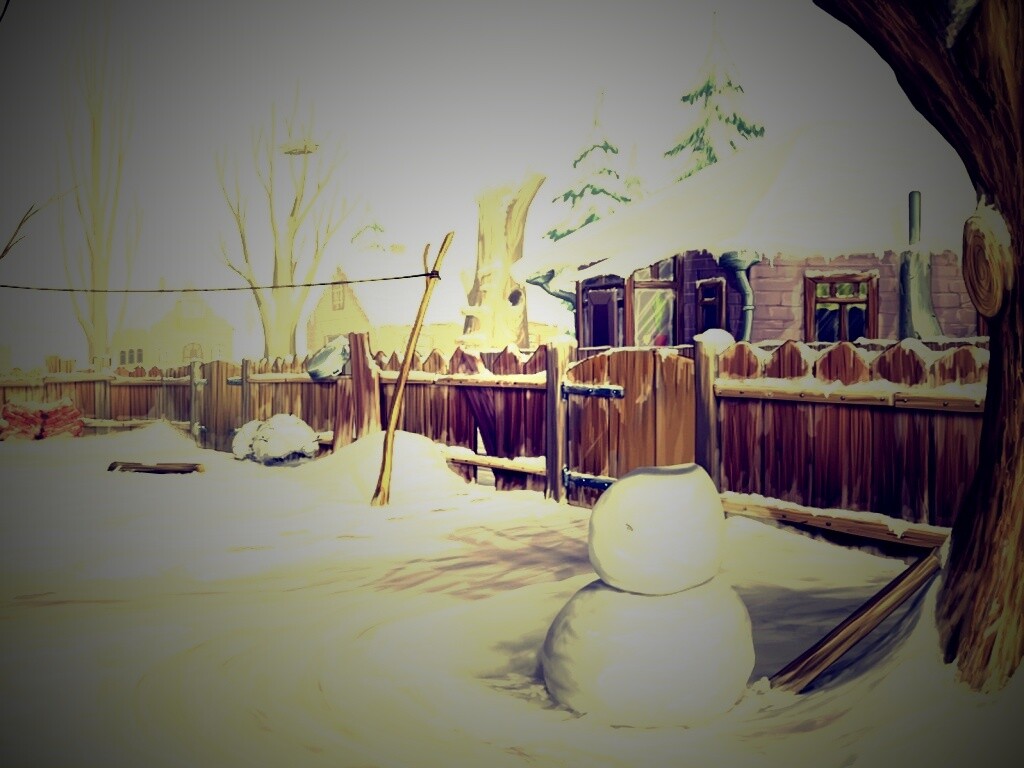 Снеговик обои