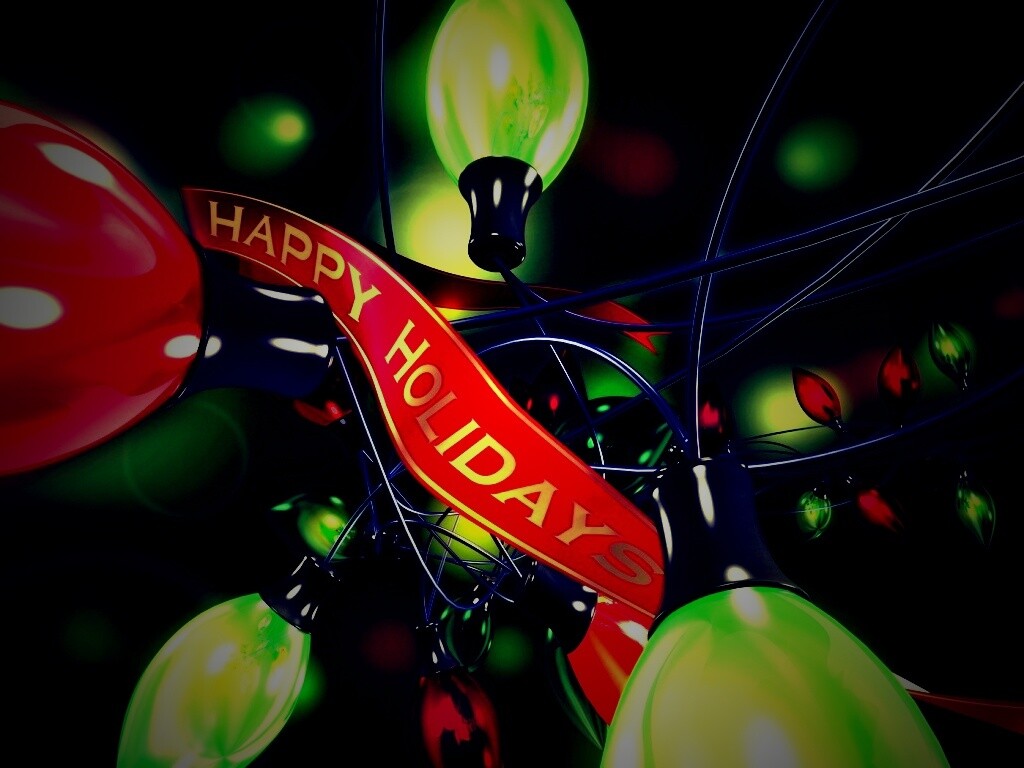 Гирлянда в 3D обои