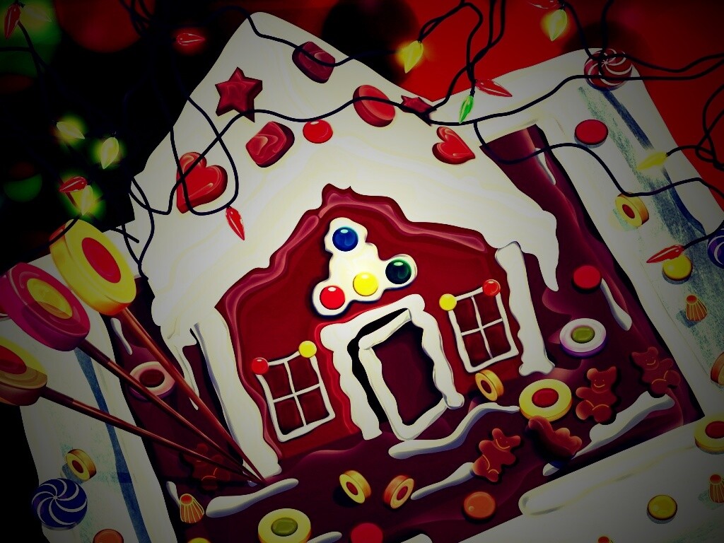 Пряничный домик обои