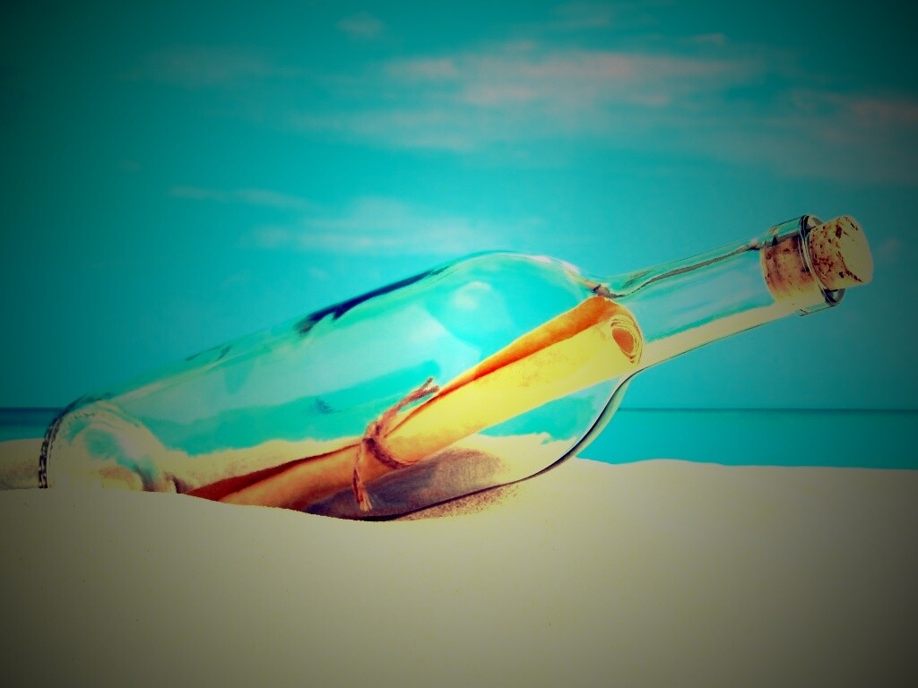 Послание в бутылке обои