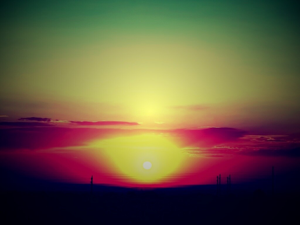 Сказочный закат обои