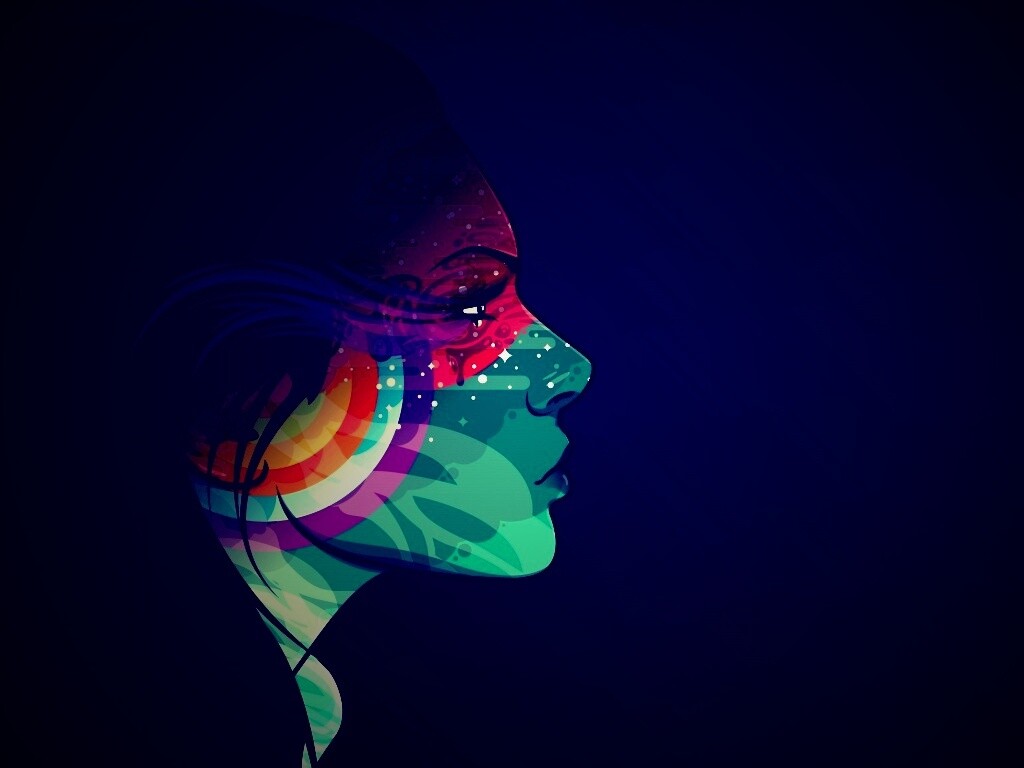 Профиль девушки обои