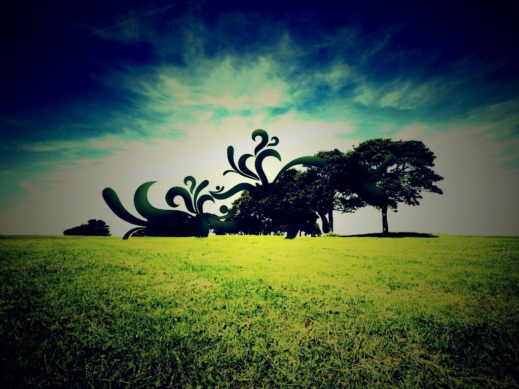 На равнине обои