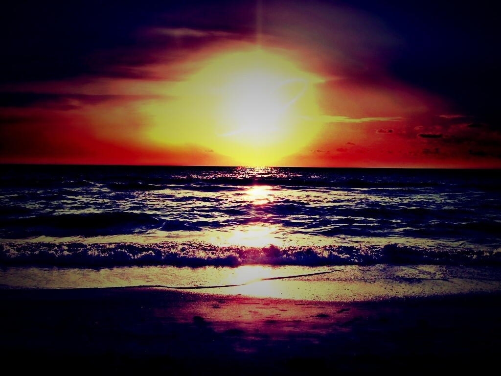 Морской закат обои