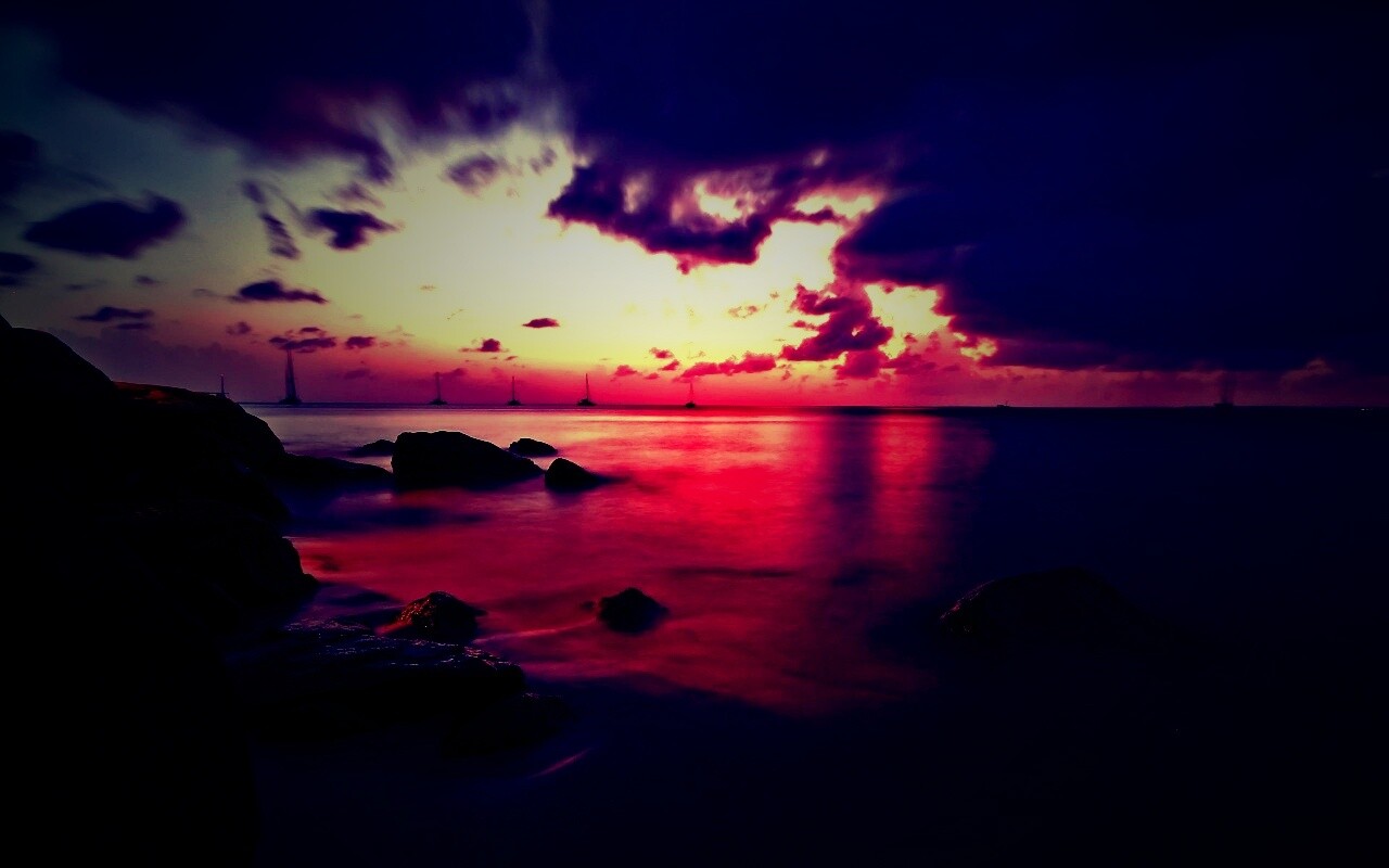 Кровавое море обои