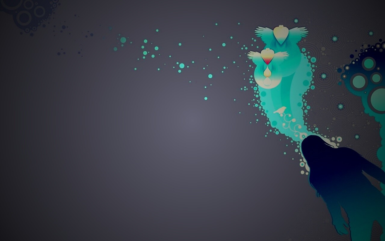 Мысли влюбленной девушки обои