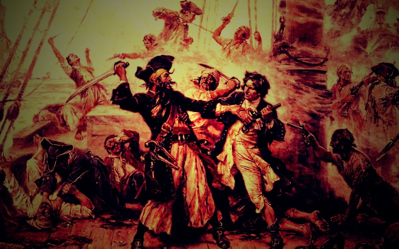 Бой с пиратами обои