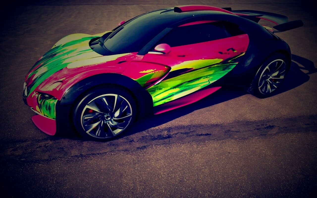 Раскрашенный спорткар ситроен обои