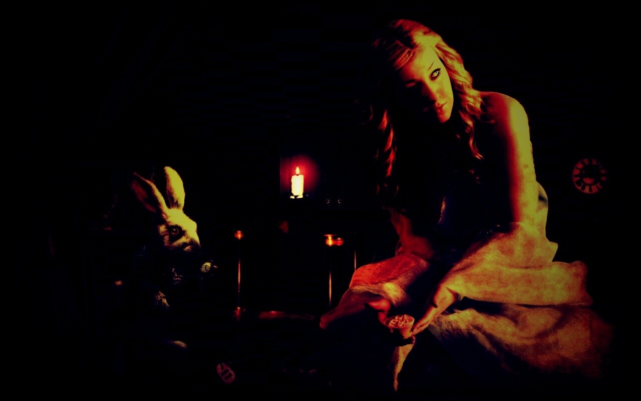 Алиса и белый кролик обои