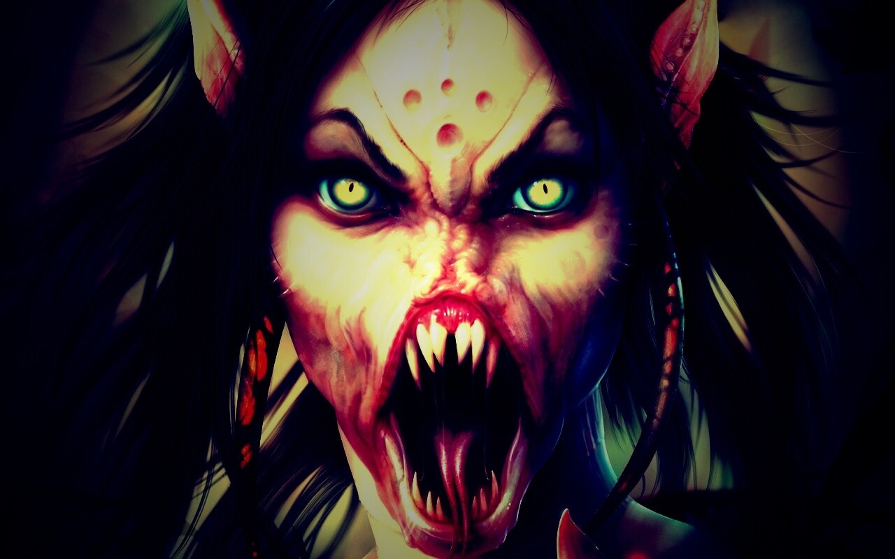 Эльфийка монстр обои