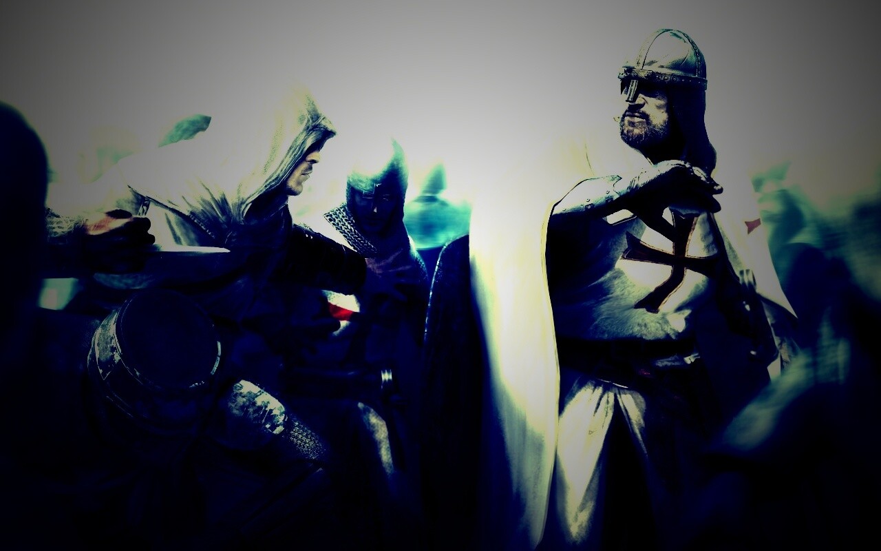 Ассасин убивает томплиера обои