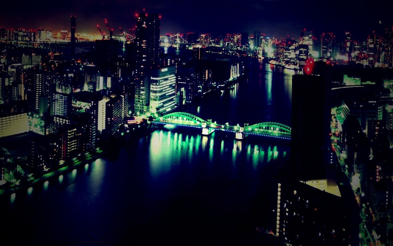 Панорама Токио обои