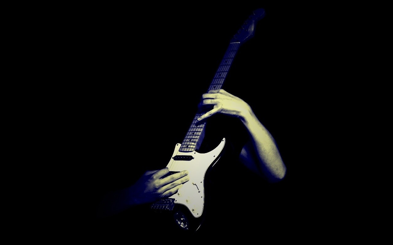 Игра на электрогитаре обои