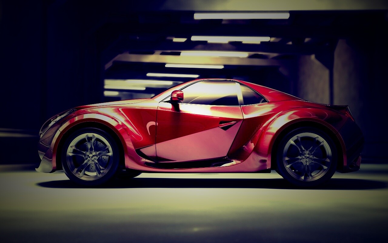 Красный концепт обои