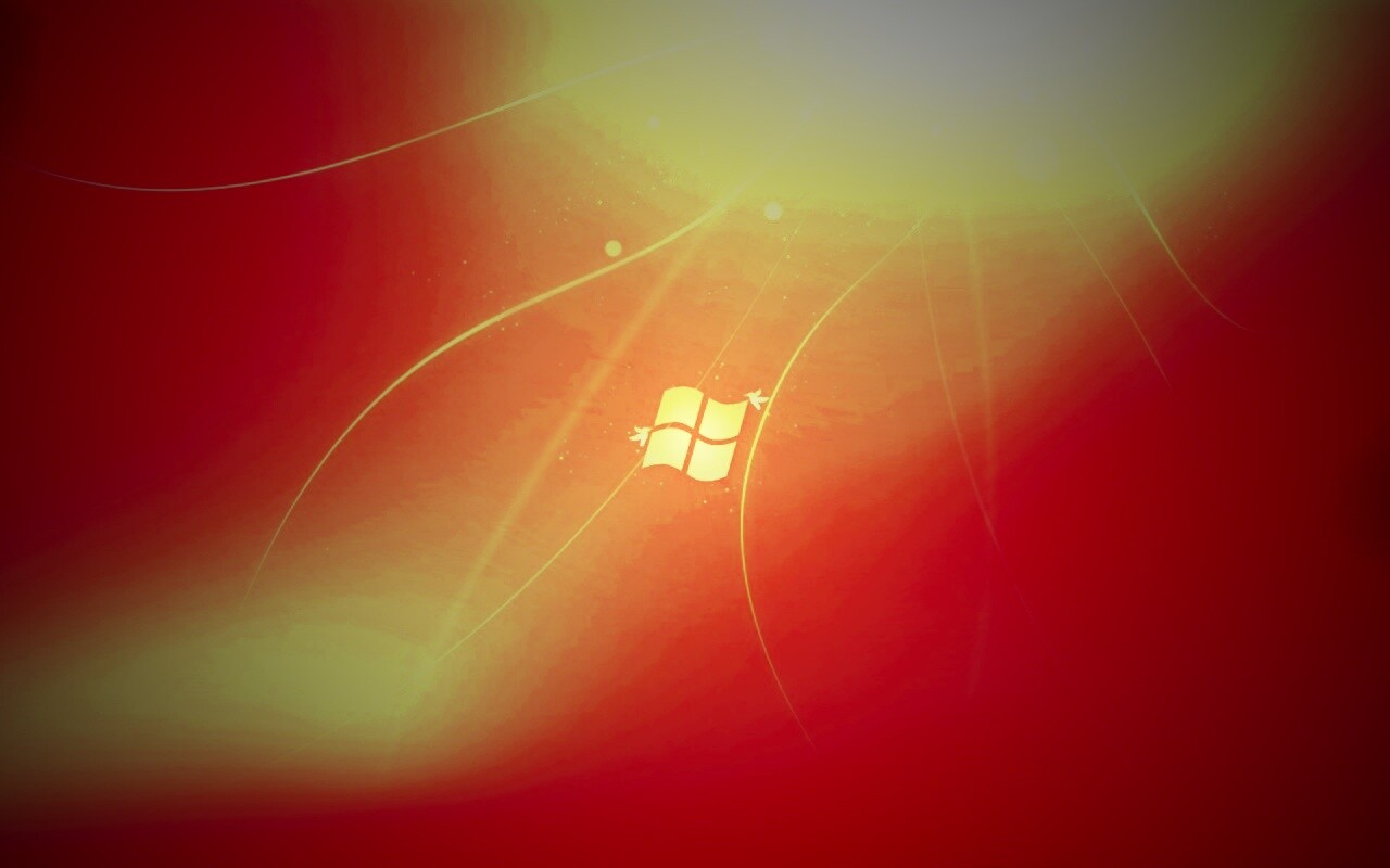 Оранжевый логотип Windows обои