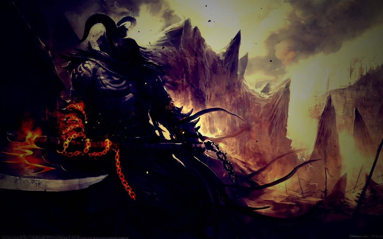 Демон с топором обои