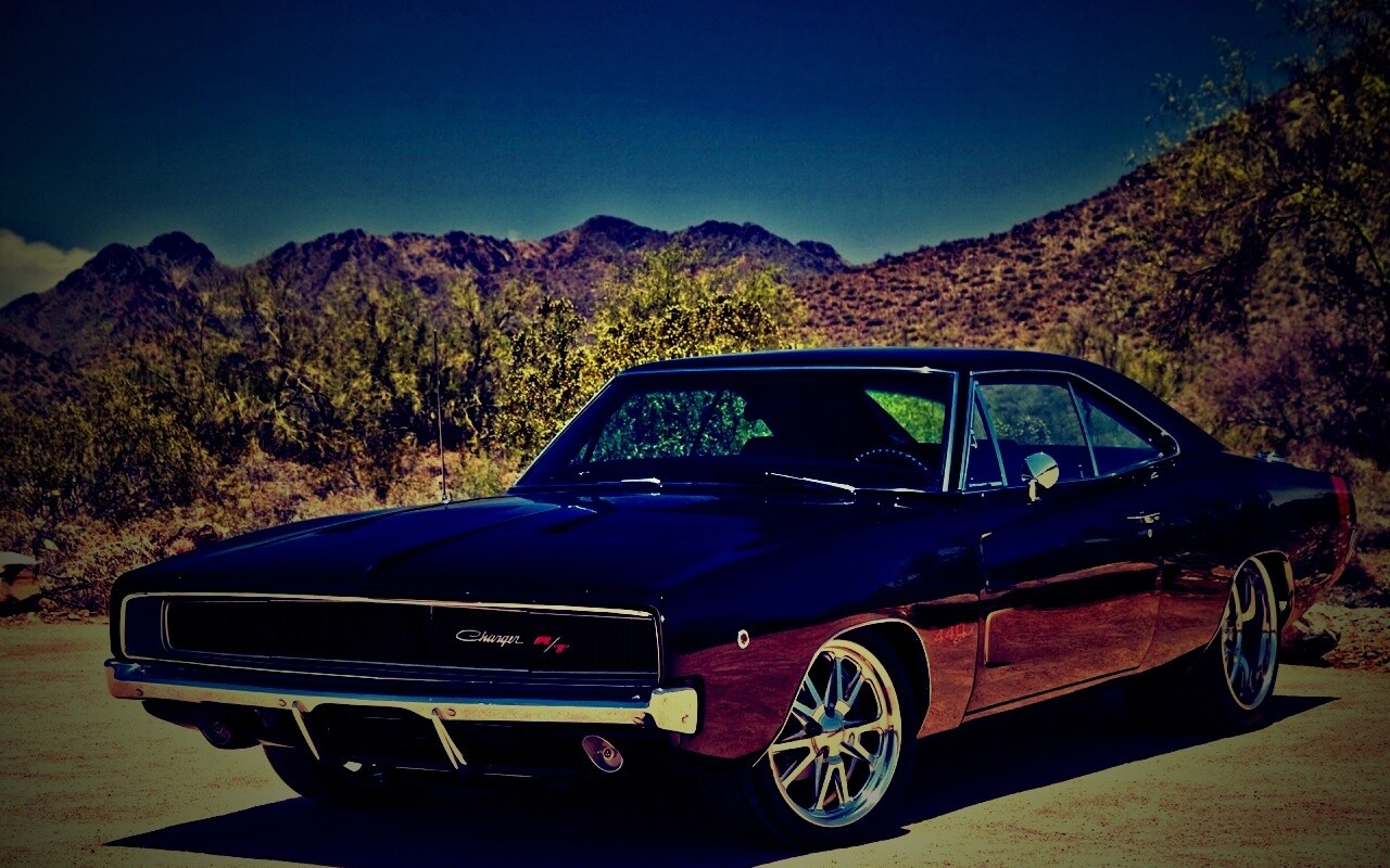 Черный Додж обои