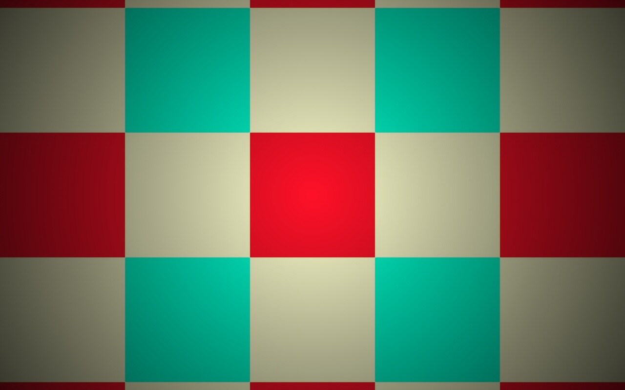 Оранжевые голубые и белые клетки обои