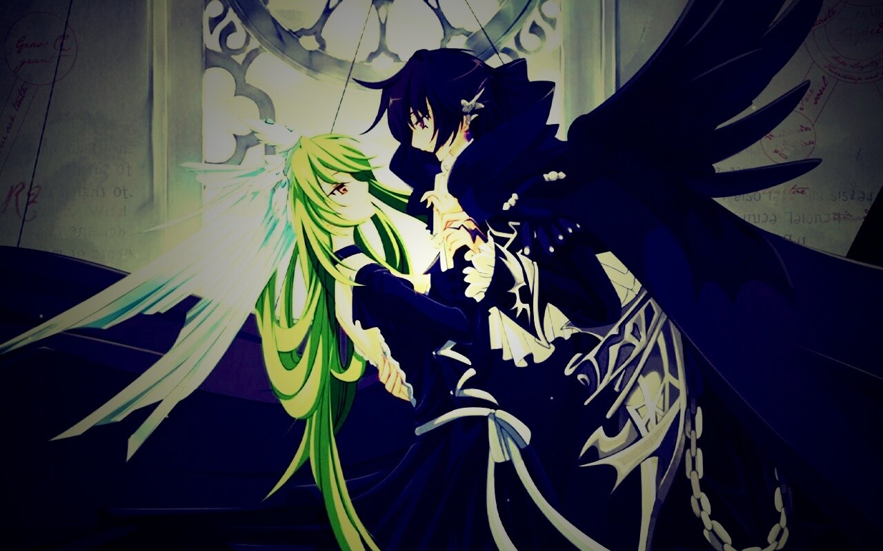 Танец под витражом обои