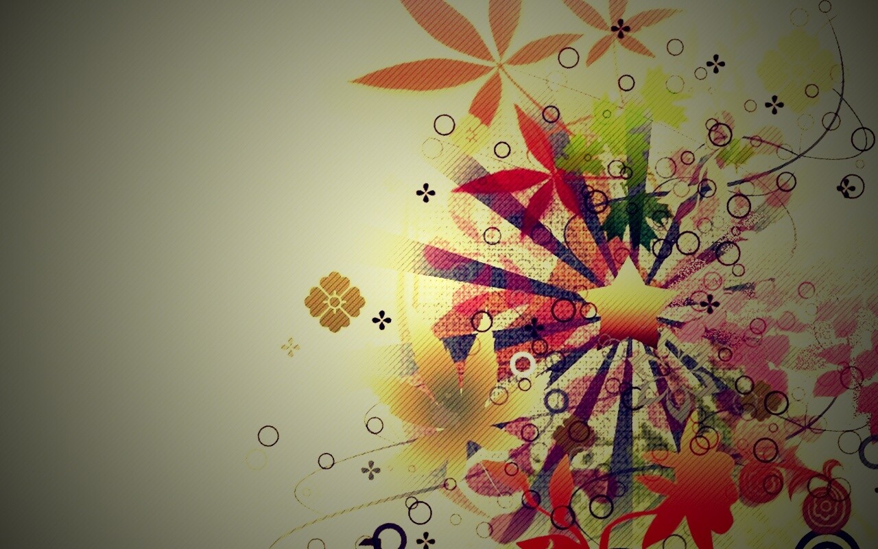 Звездно-листовая абстракция обои