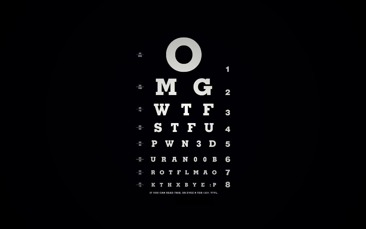 Таблица для проверки зрения обои