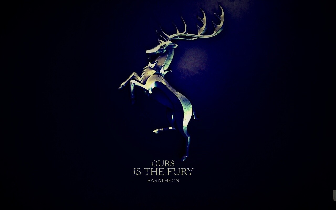 Металлический герб Баратеонов обои