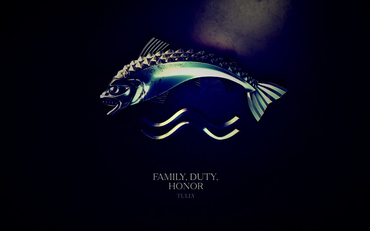 Металлический герб дома Талли обои