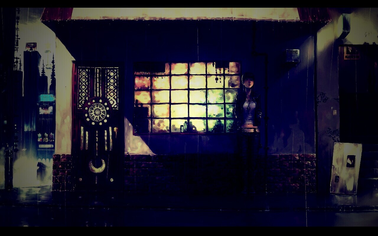 Ожидание под дождем обои