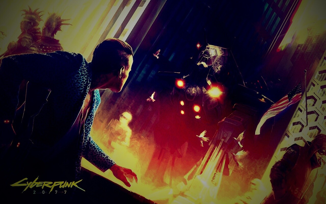 Арт из Киберпанк 2077 обои