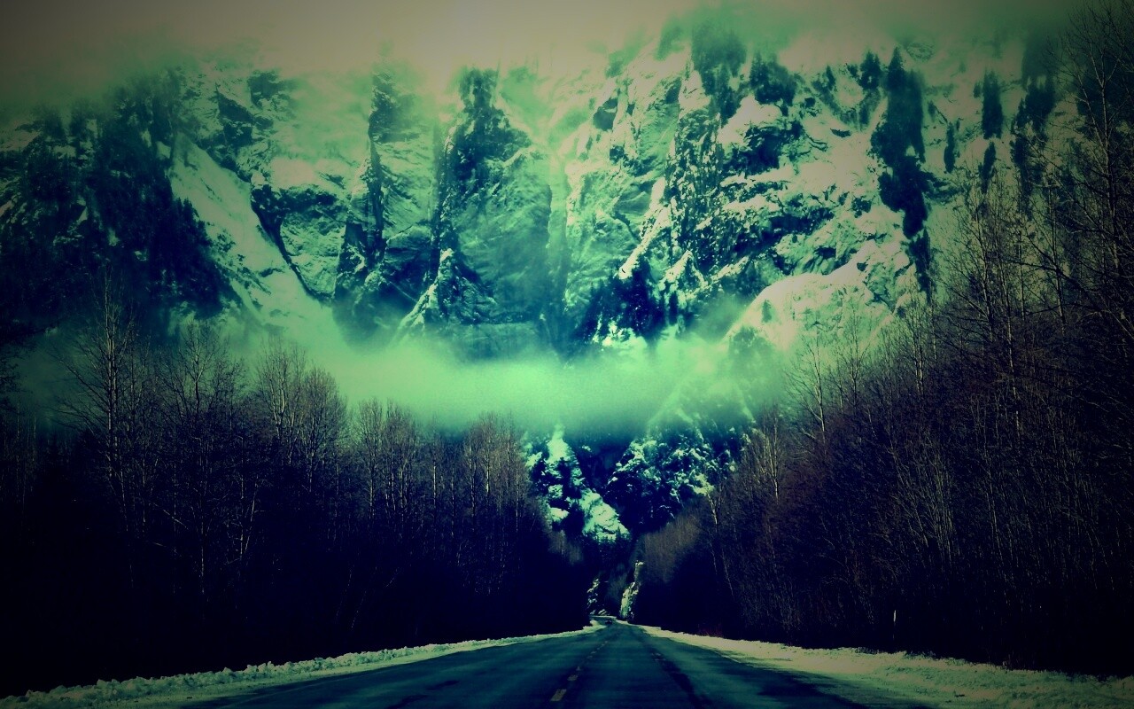 Дорога к скале обои