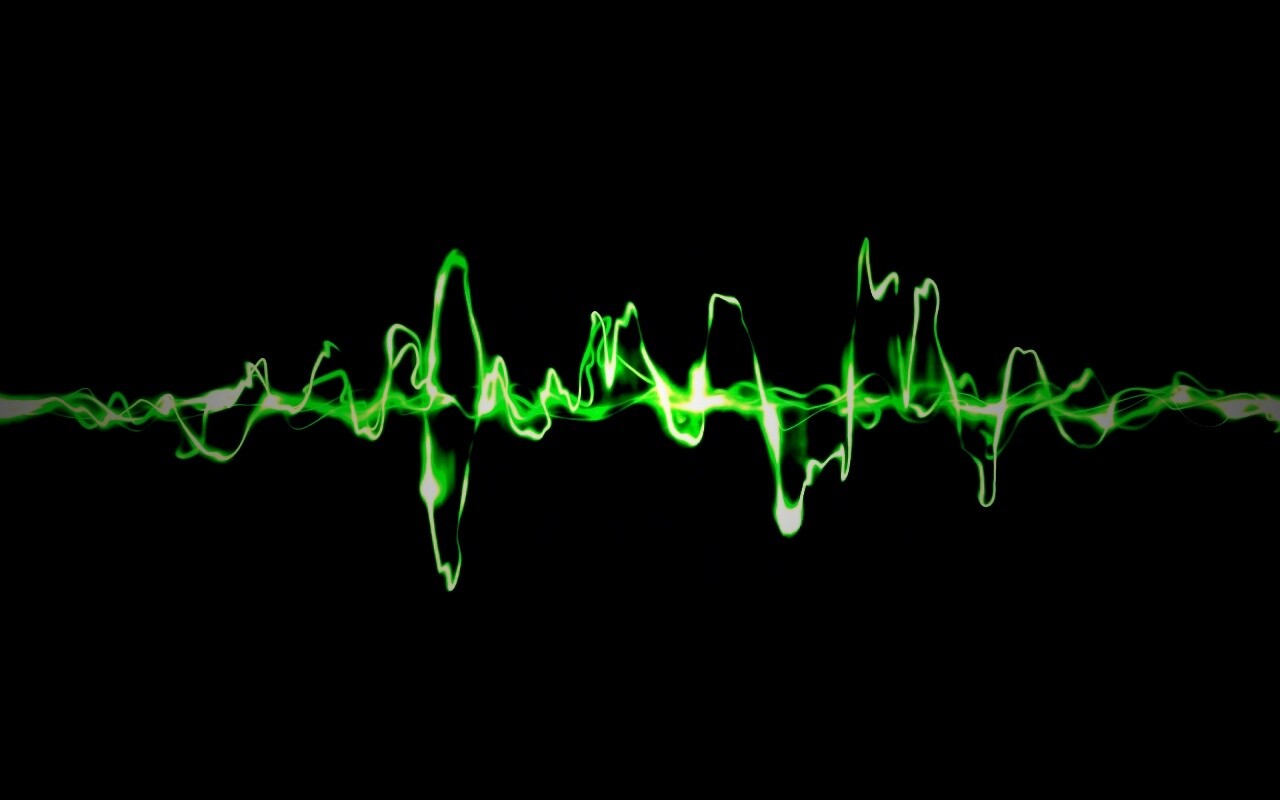 Зеленая пульсирующая волна обои