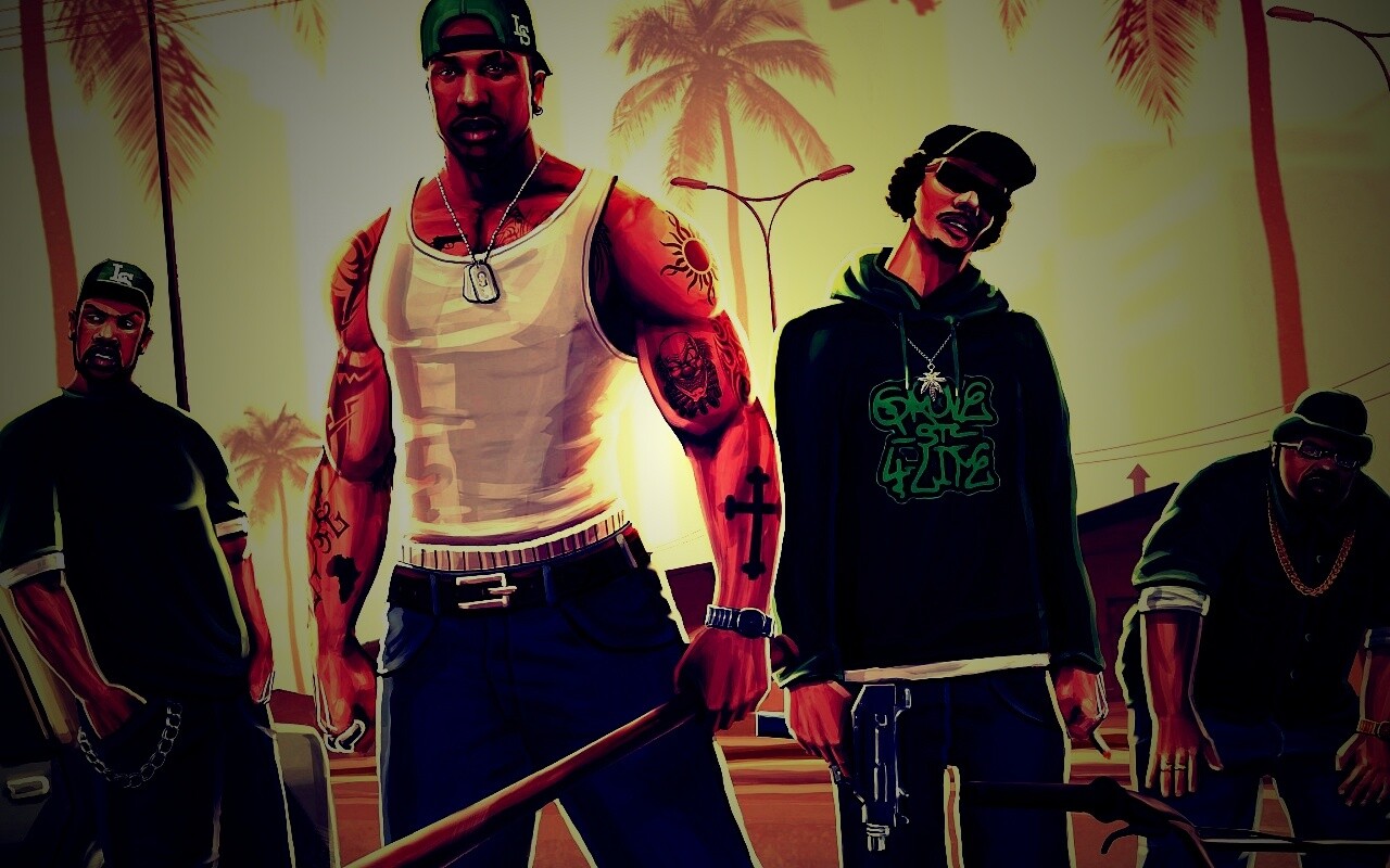 Герои с Грув стрит обои