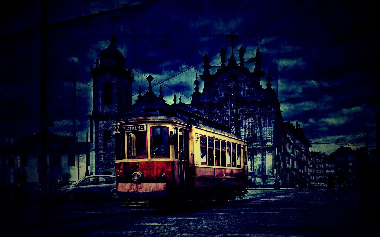 Старинный трамвай обои