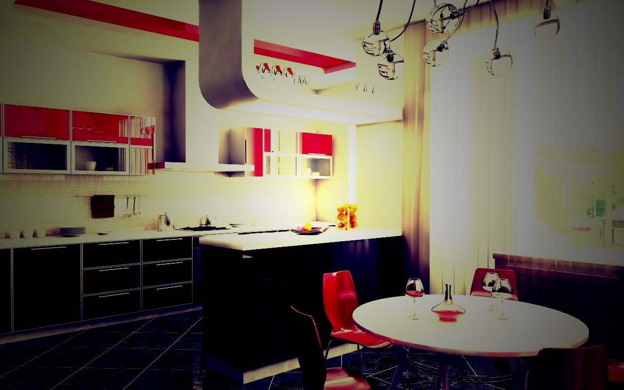 Современная кухня обои