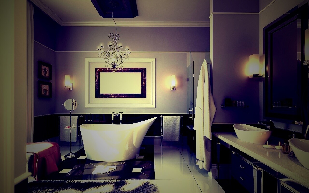 Современная ванна обои