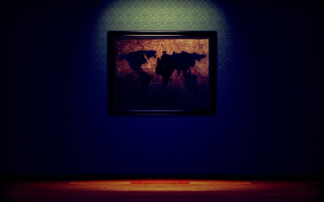 Картина с картой мира обои