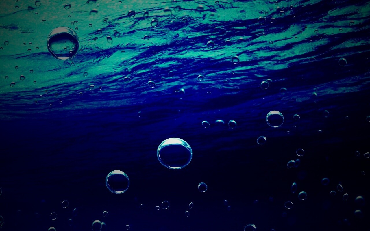 Пузыри под водой обои