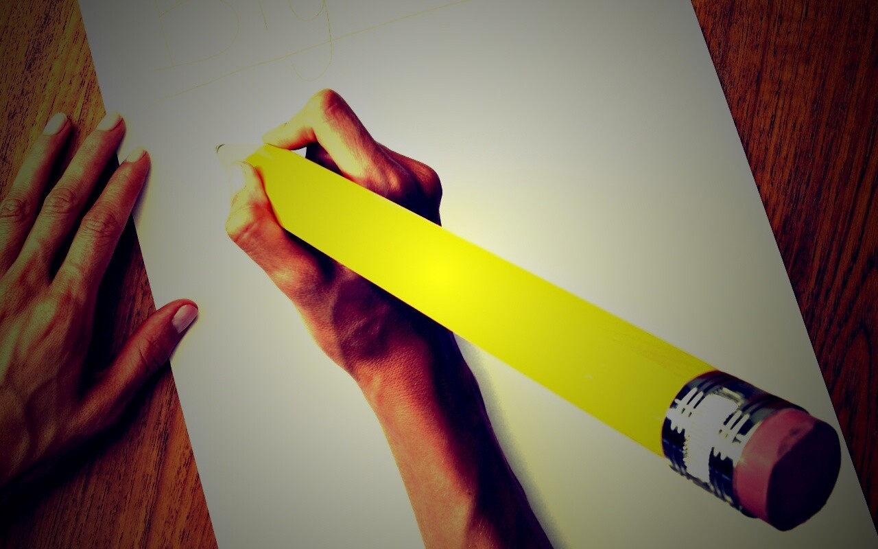 Бльшой карандаш, большие мысли обои