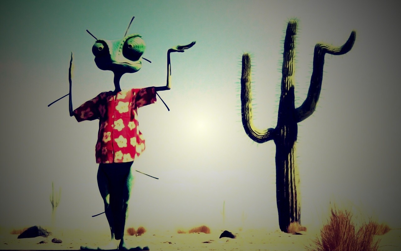 Ранго и кактус обои