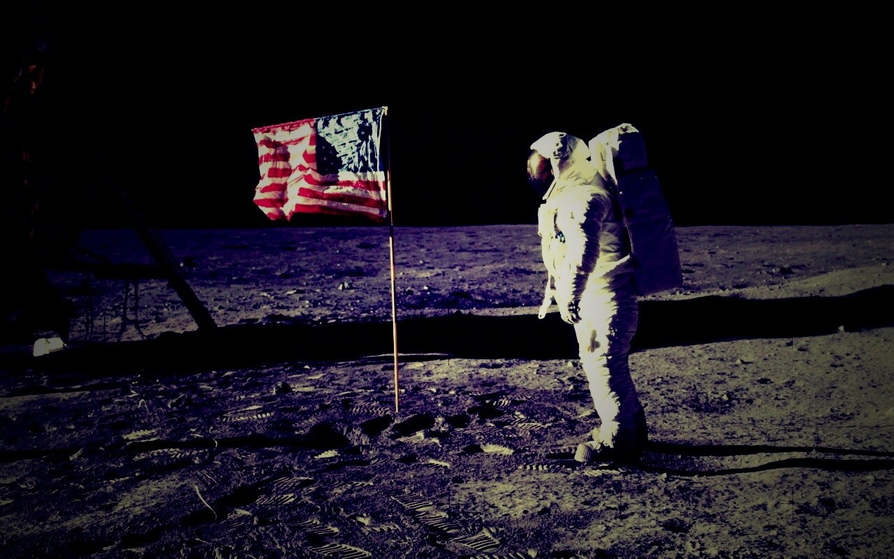 Высадка американцев на Луну обои