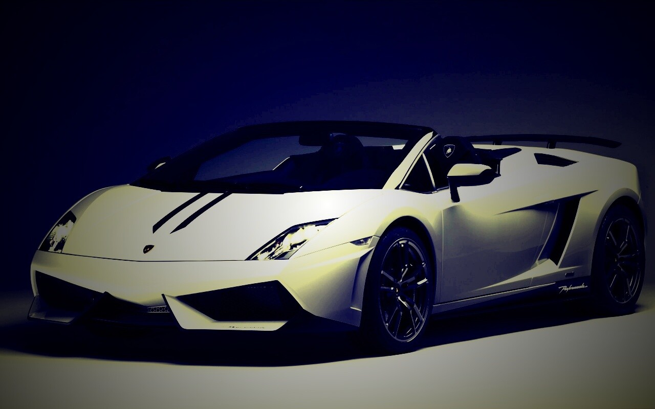 Белый Ламборджини Галлардо обои