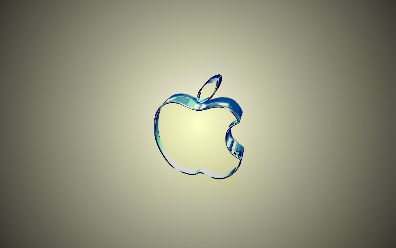 Стеклянный логотип Apple обои