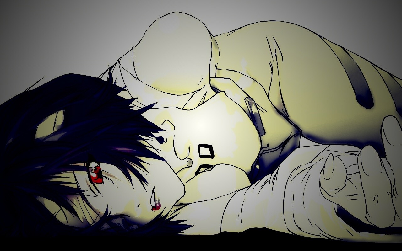 Девушка с красными глазами обои