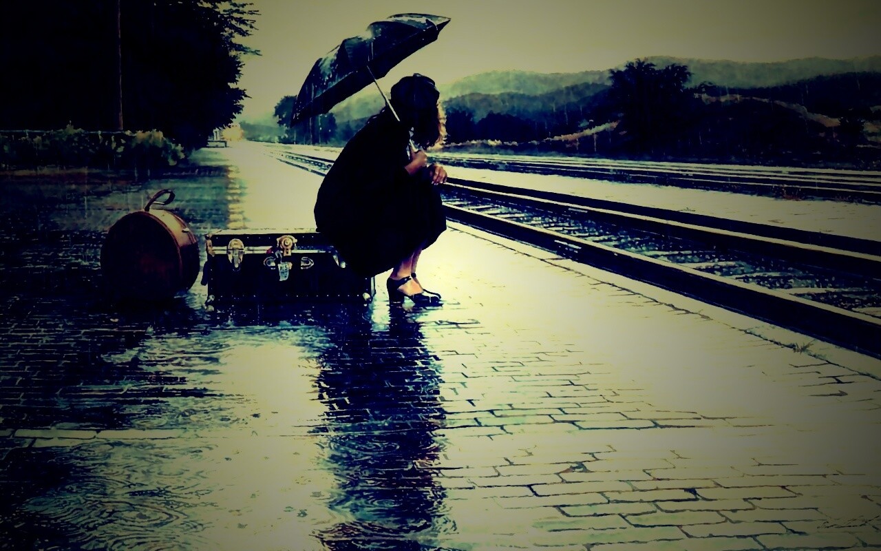 В ожидании поезда обои