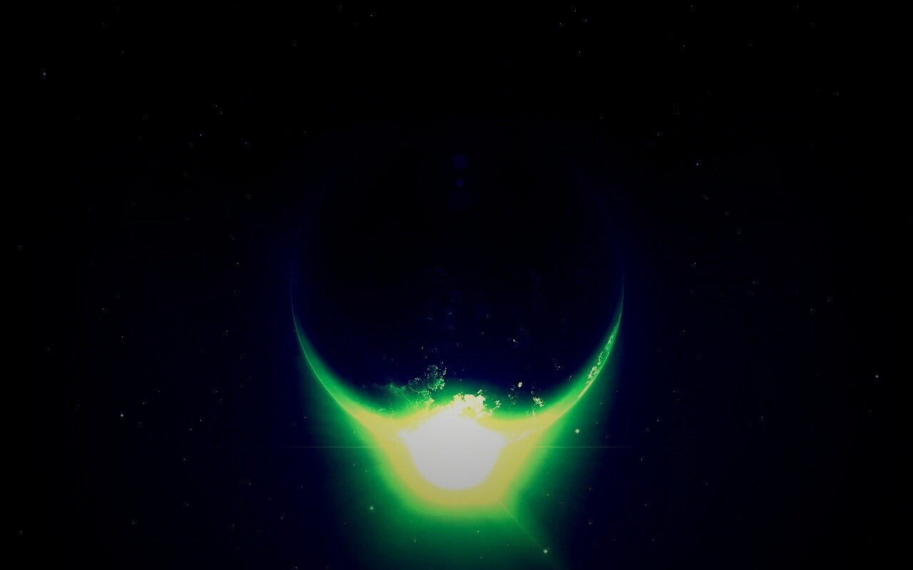 Восход виден из космоса обои