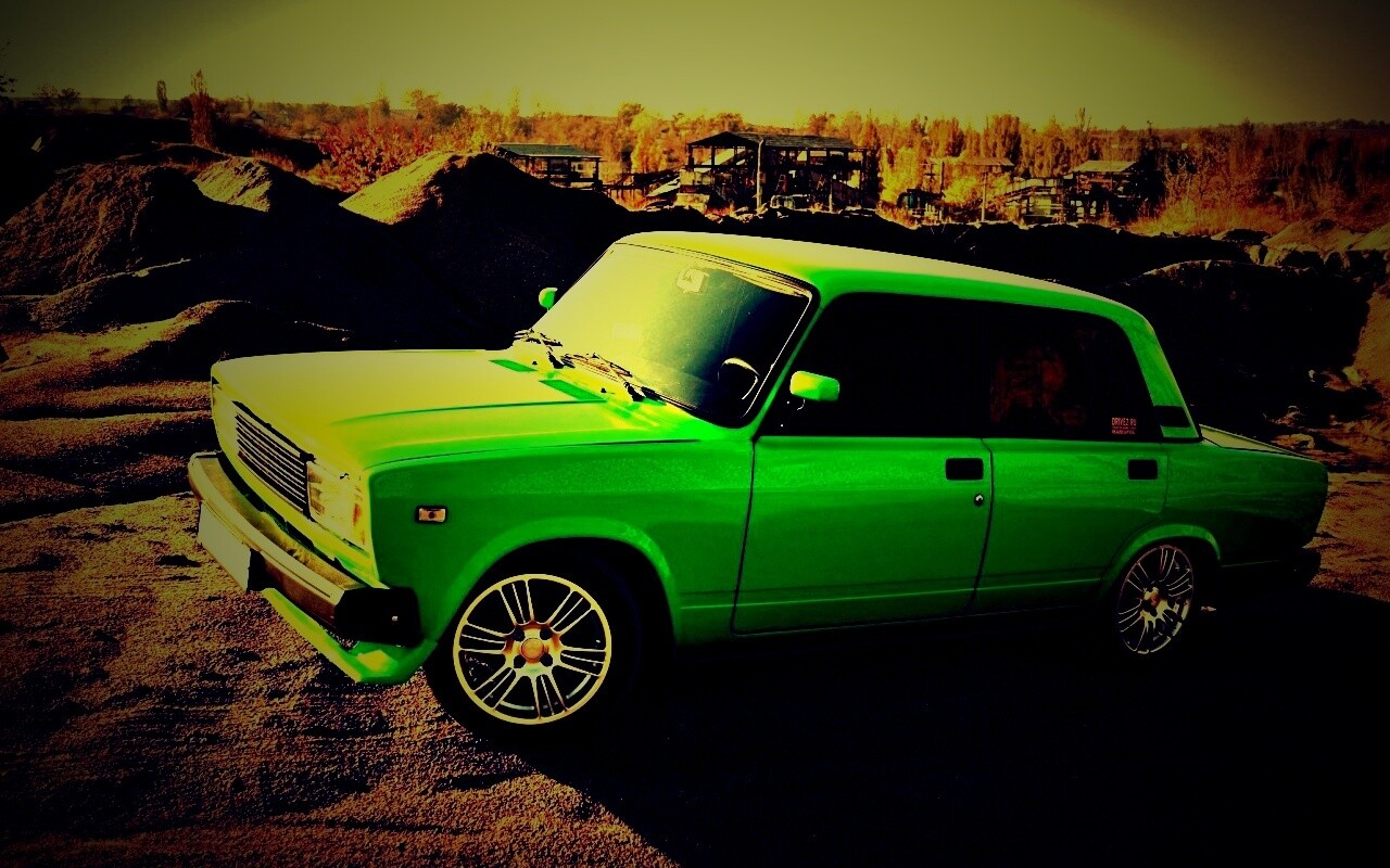 Кислотные жигули обои