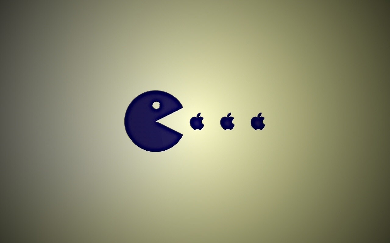 Пэкмен против Apple обои