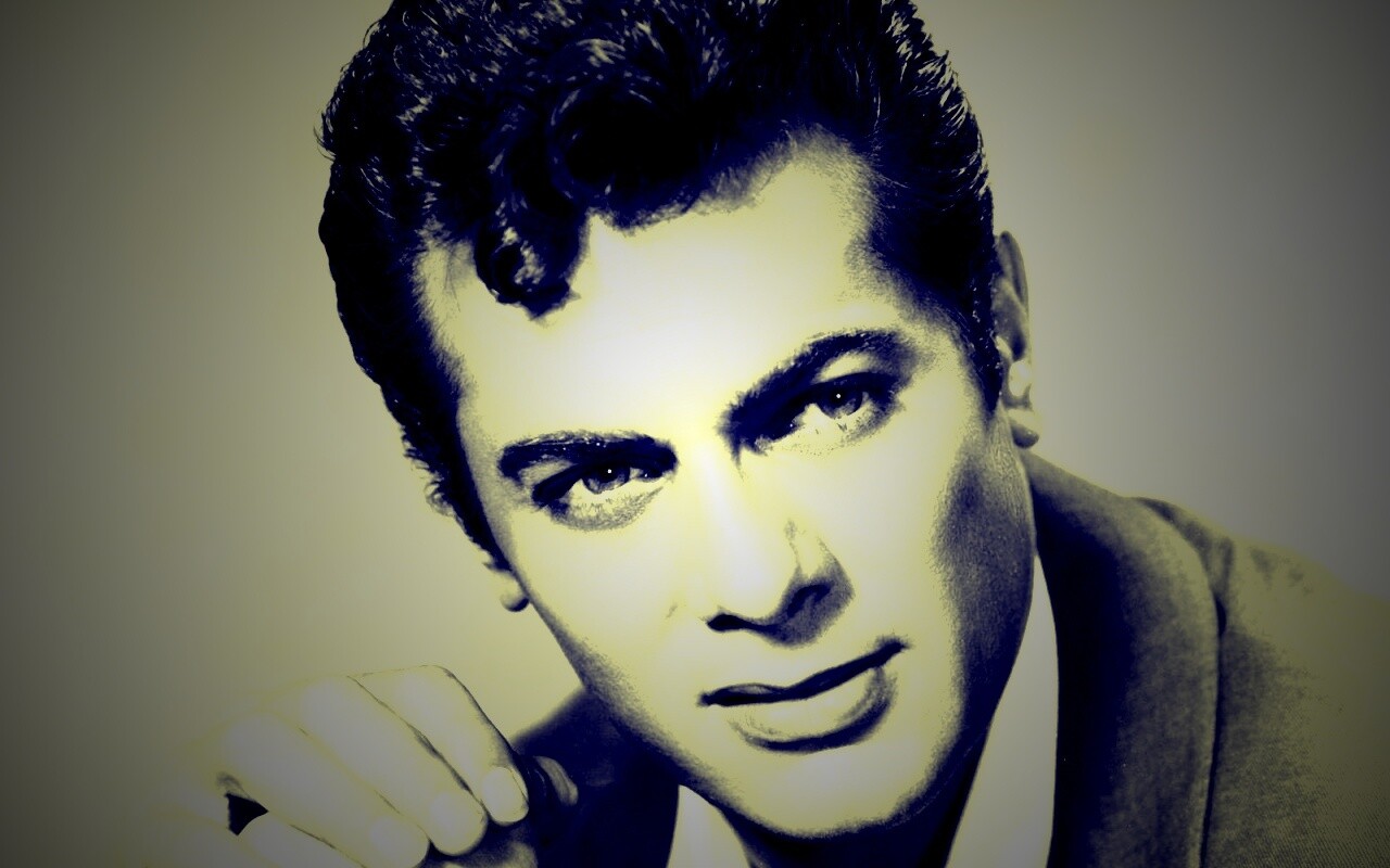 Чёрно белое фото Тони Кёртиса обои